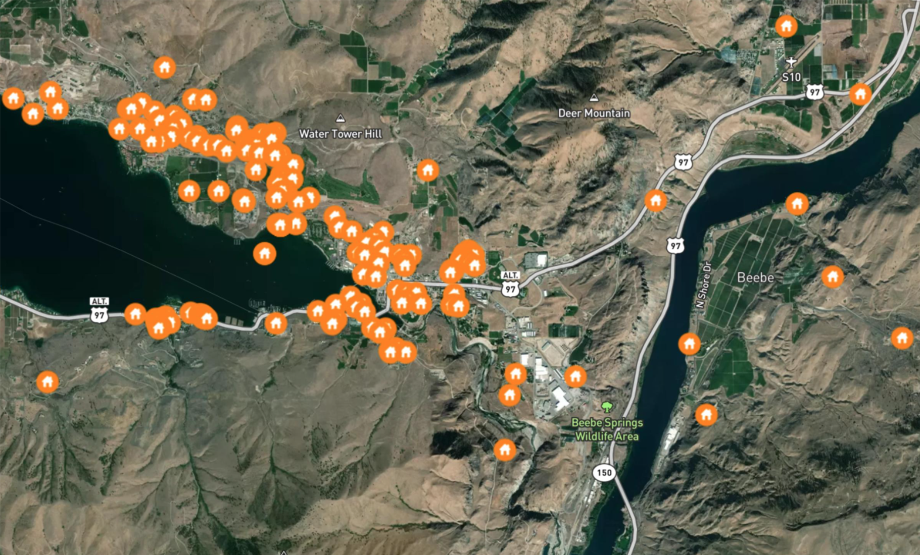 Lake Chelan insured houses 