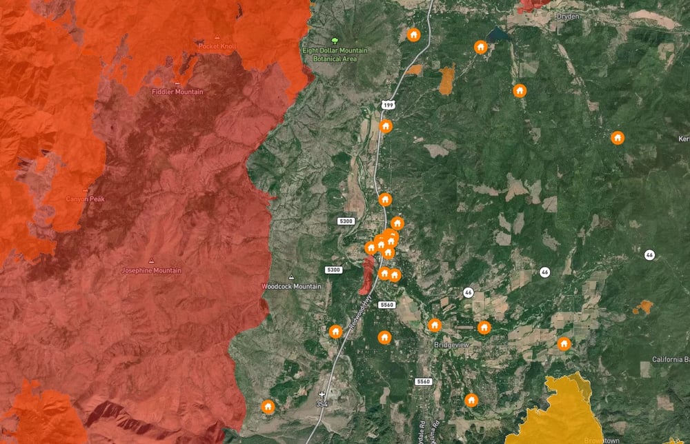 Southwest Oregon wildfire perimeters 2000 to 2020