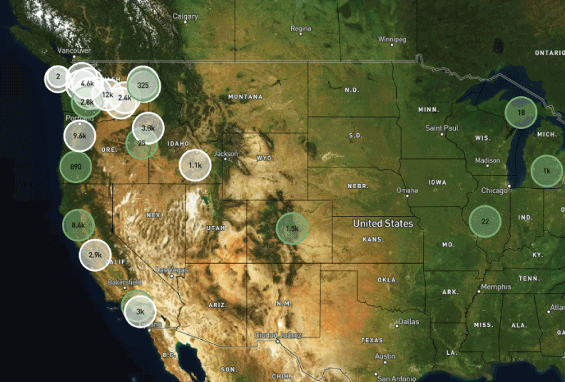 map of geospatial information