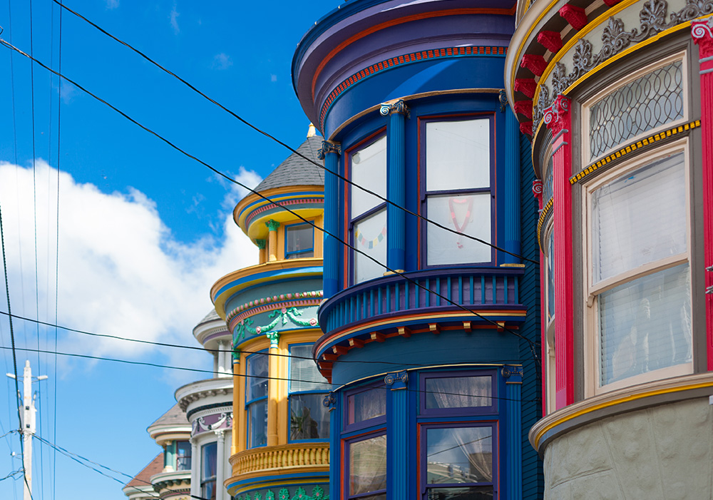 Buildings in Haight Ashbury in San Francisco